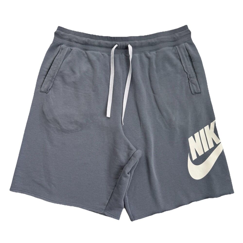 Nike Mens Fleece Club Sweat Shorts Size L Blue Athletic Athleisure Gym Workout